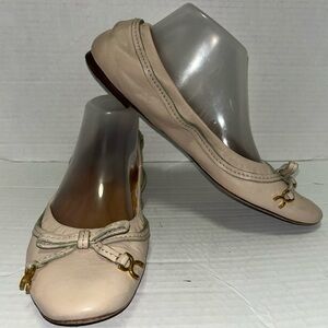 Chloe Womens Size 41 US 11 Ballet dance Shoes Flats Cream Made In Italy